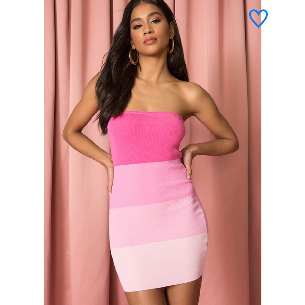 Super down perla ombre mini dress